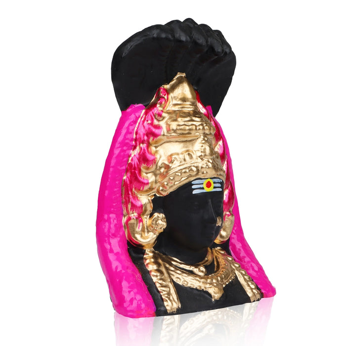 Karumari Amman Head Clay Golu Bommai - 6 x 3 Inches | Giri Golu Doll/ Navaratri Golu Bomma/ Gombe/ Bommai - Clay Kolu Bommai