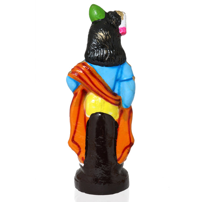 Krishna Standing Clay Golu Bommai - 11 x 4 Inches | Giri Golu Doll/ Navaratri Golu Bomma/Gombe/Bommai