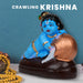 Crawling Krishna with Pot Clay Golu Bommai - 6 x 5 Inches | Giri Golu Doll/ Navaratri Golu Bomma/Gombe/Bommai - Clay Kolu Bommai