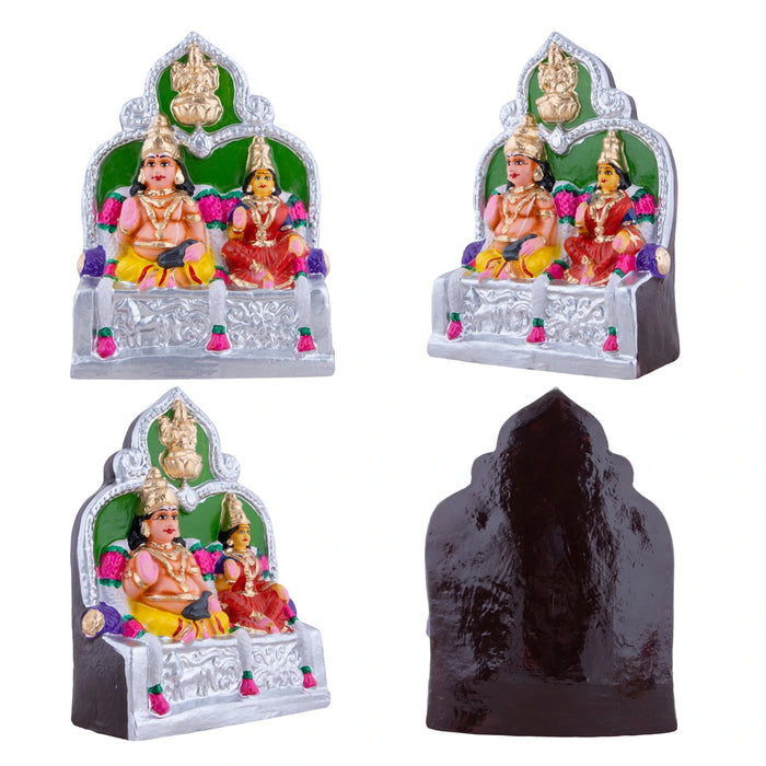 Lakshmi Kubera Clay Golu Bommai Set - 11 x 8 Inches | Giri Golu Doll/Navaratri Golu Bomma/Gombe/Bommai