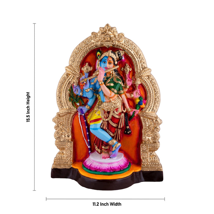 Shanmohana Krishna Paper Mache Golu Bommai - 15.5 x 11.2 Inches | Giri Golu Doll/ Navaratri Golu Bomma/ Gombe