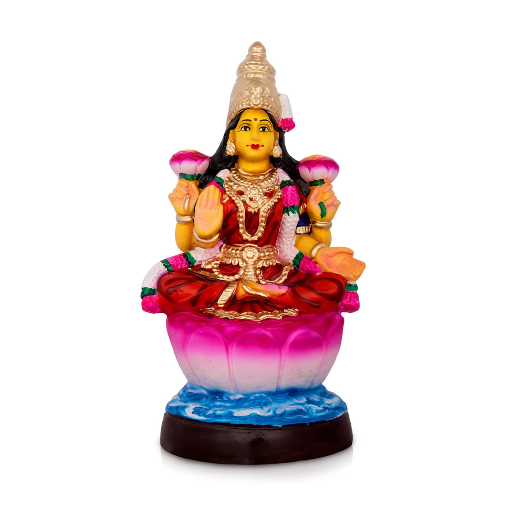 Lakshmi Idol Paper Mache Golu Bommai - 13 x 8.5 Inches | Giri Golu Doll/ Navaratri Golu Bomma/Gombe/Bommai