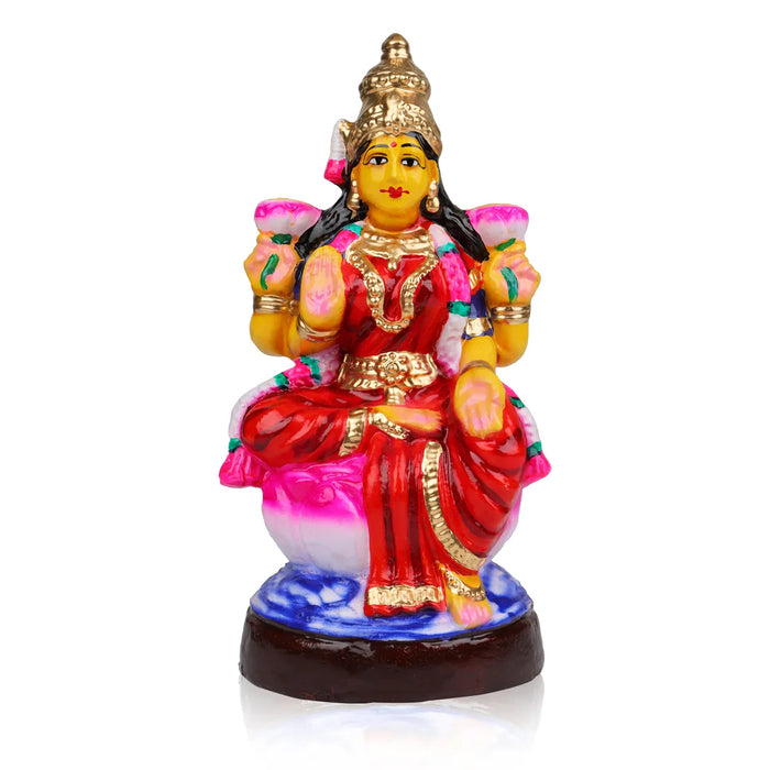 Lakshmi Clay Golu Bommai - 10 inches / Golu Doll / Navaratri Golu Bomma / Gombe / Bommalu - Clay Kolu Bommai