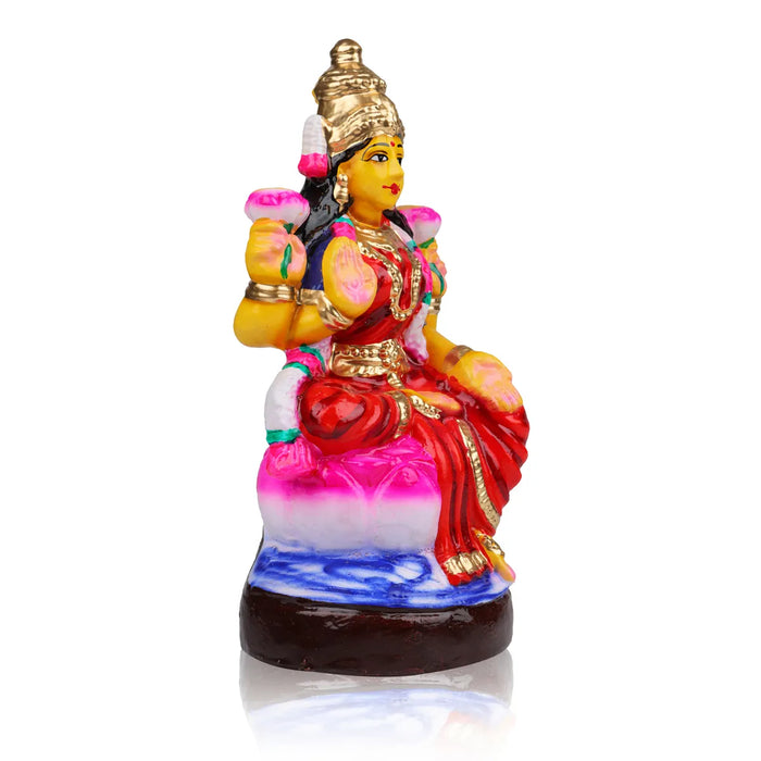 Lakshmi Clay Golu Bommai - 10 inches / Golu Doll / Navaratri Golu Bomma / Gombe / Bommalu - Clay Kolu Bommai
