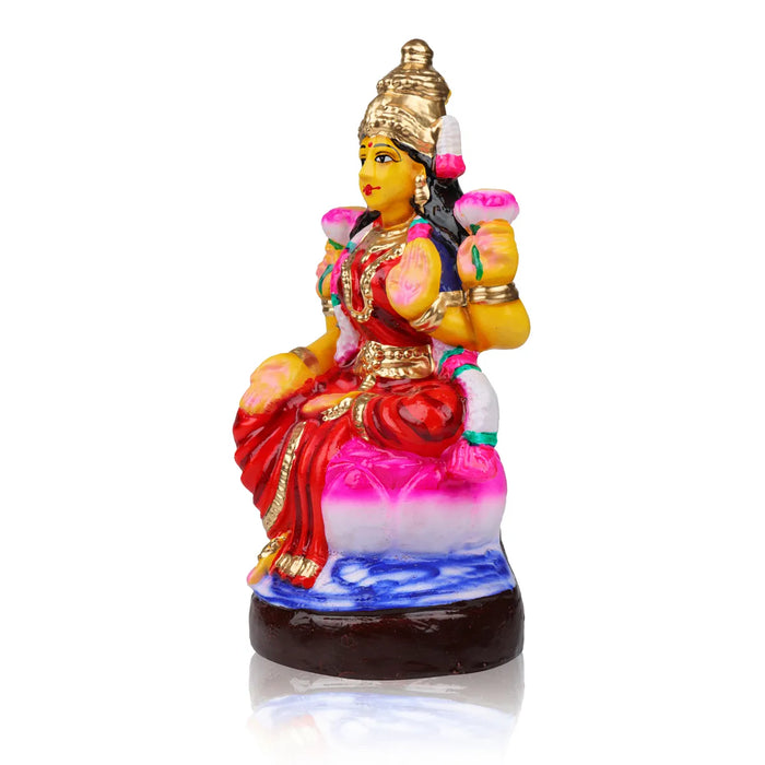 Lakshmi Clay Golu Bommai - 10 inches / Golu Doll / Navaratri Golu Bomma / Gombe / Bommalu - Clay Kolu Bommai