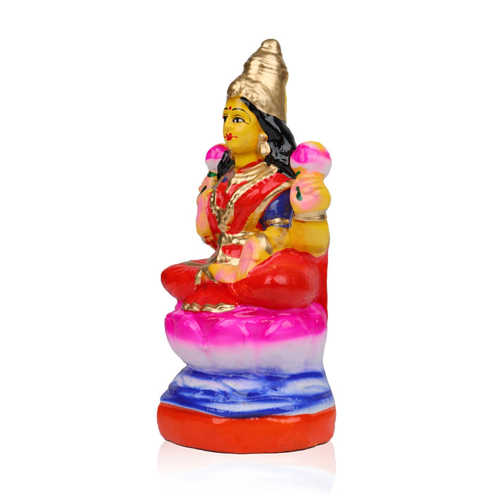 Lakshmi Clay Golu Bommai - 8 x 4 Inches | Giri Golu Doll/ Navaratri Golu Bomma/Gombe/Bommai