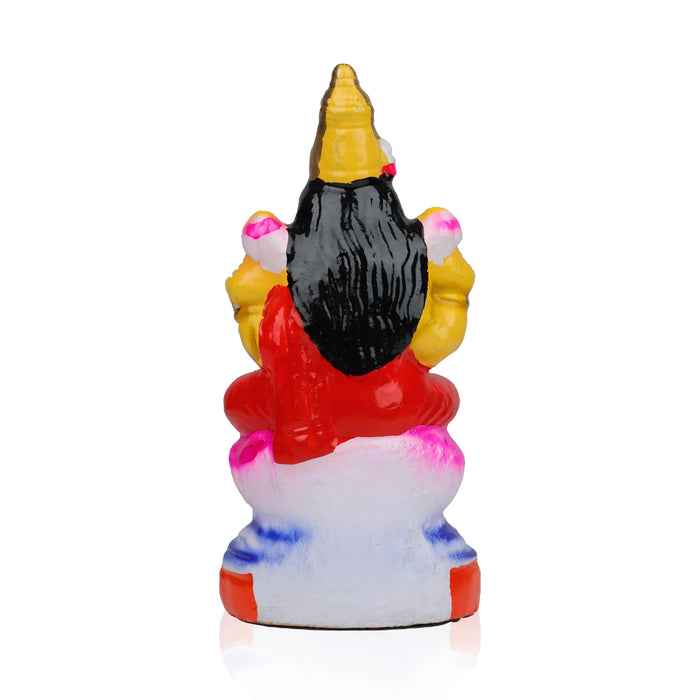 Lakshmi Clay Golu Bommai - 8 x 4 Inches | Giri Golu Doll/ Navaratri Golu Bomma/Gombe/Bommai