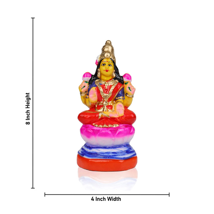 Lakshmi Clay Golu Bommai - 8 x 4 Inches | Giri Golu Doll/ Navaratri Golu Bomma/Gombe/Bommai