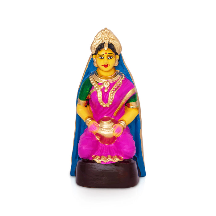Yasodha Krishnar Clay Golu Bommai Set - 9.2 x 12 Inches | Giri Golu Doll/ Navaratri Kolu Bomma/ Gombe/ Bommai