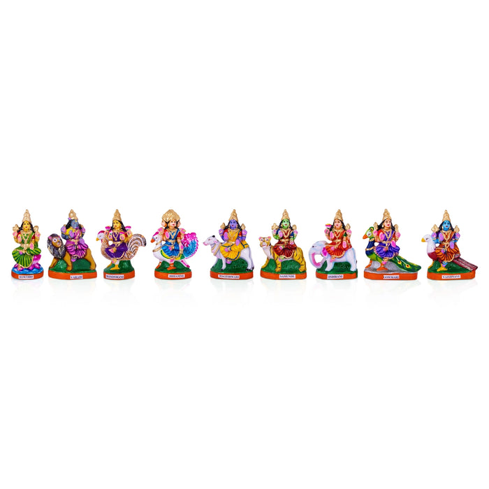 Navanayagi Clay Golu Bommai Set - 8 x 6 Inches | Giri Golu Doll/ Navaratri Golu Bomma/ Gombe/ Bommai