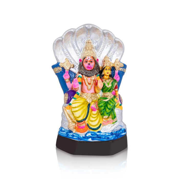 Lakshmi Narasimhar Paper Mache Golu Bommai - 15 x 8.5 Inches | Giri Golu Bommai/ Navaratri Gombe/ Kolu Doll