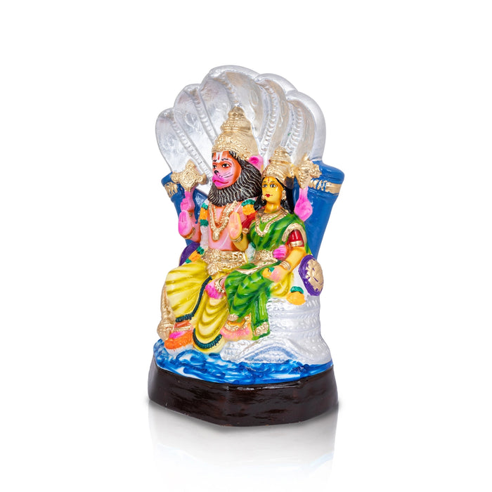 Lakshmi Narasimhar Paper Mache Golu Bommai - 15 x 8.5 Inches | Giri Golu Bommai/ Navaratri Gombe/ Kolu Doll