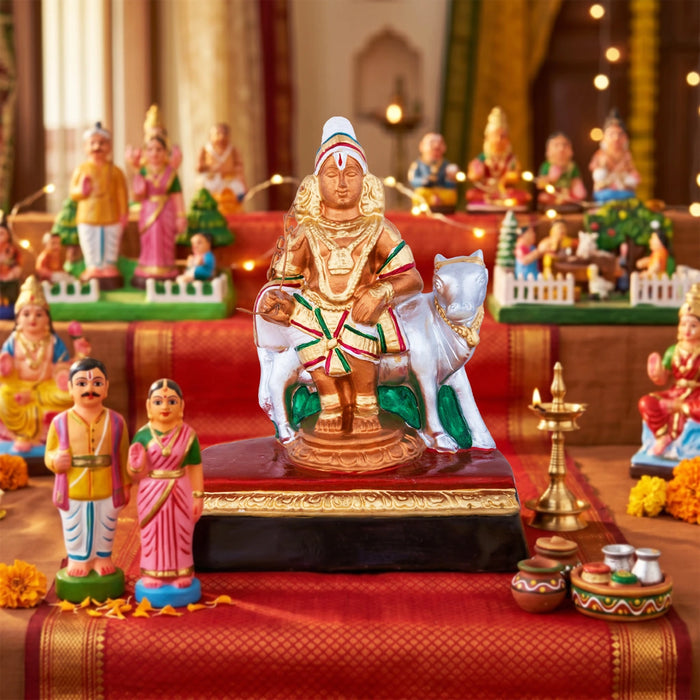 Mannargudi Rajagopala Swami Paper Mache Golu Bommai - 10 X 7.5 Inches | Giri Golu Doll/ Navaratri Golu Bommai