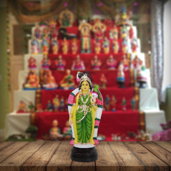 Andal Paper Mache Golu Bommai - 10 x 4 Inches | Giri Golu Goll/ Navartri Kolu Bommai/ Gombe/ Bomma
