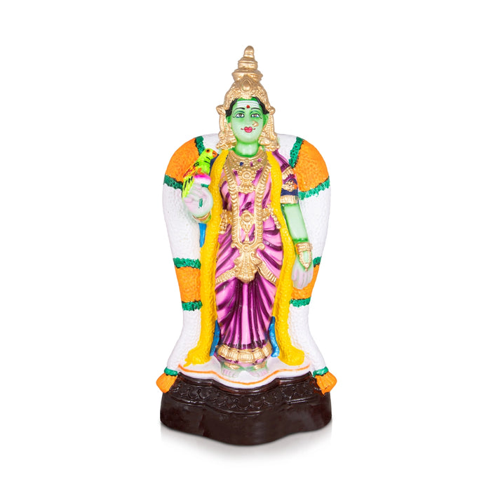 Meenakshi Amman Paper Mache Golu Bommai - 18 x 10 Inches | Giri Golu Doll/ Navaratri Golu Bommai