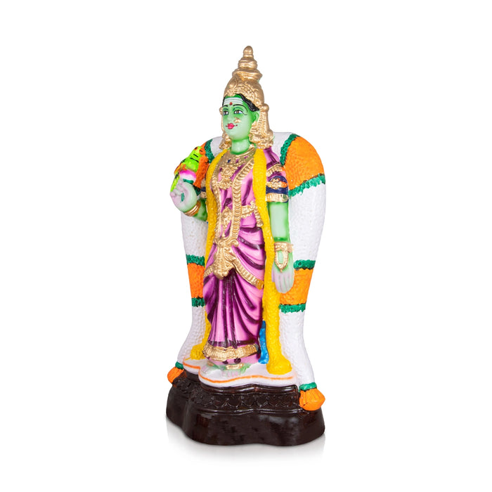 Meenakshi Amman Paper Mache Golu Bommai - 18 x 10 Inches | Giri Golu Doll/ Navaratri Golu Bommai