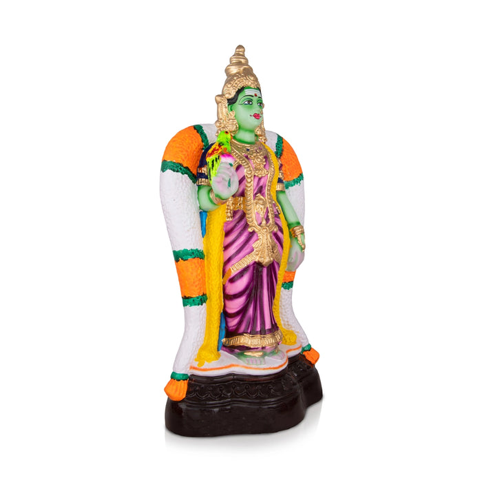 Meenakshi Amman Paper Mache Golu Bommai - 18 x 10 Inches | Giri Golu Doll/ Navaratri Golu Bommai