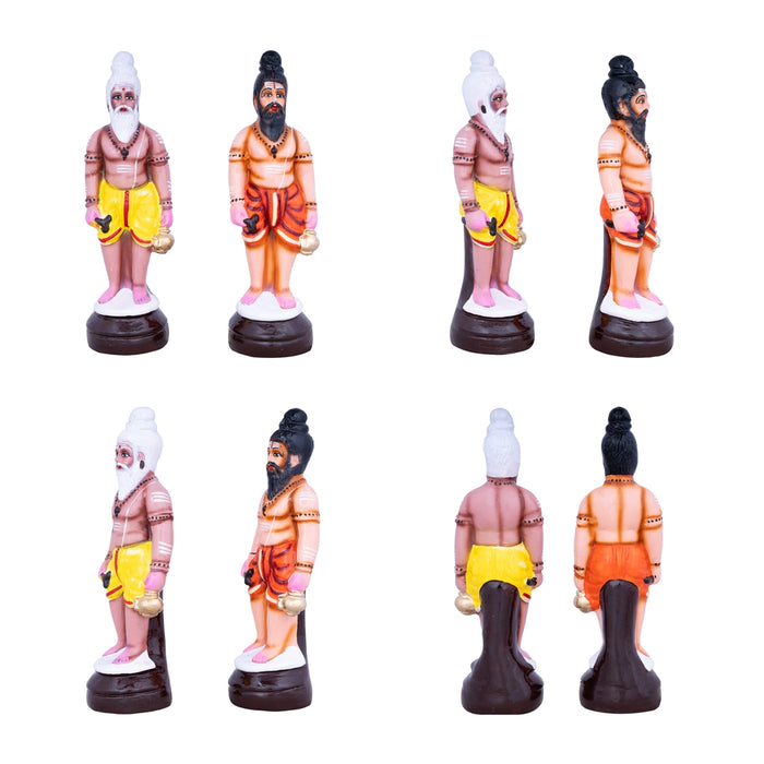 Meenakshi Kalyanam Paper Mache Golu Bommai Set - 11 x 4 Inches | 14 Pcs/ Giri Golu Doll/ Navaratri Golu Bommai