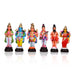 Meenakshi Kalyanam Clay Golu Bommai Set - 9.5 x 4.5 Inches | Giri Golu Doll/ Navaratri Golu Bomma/Gombe/Bommai - Clay Kolu Bommai
