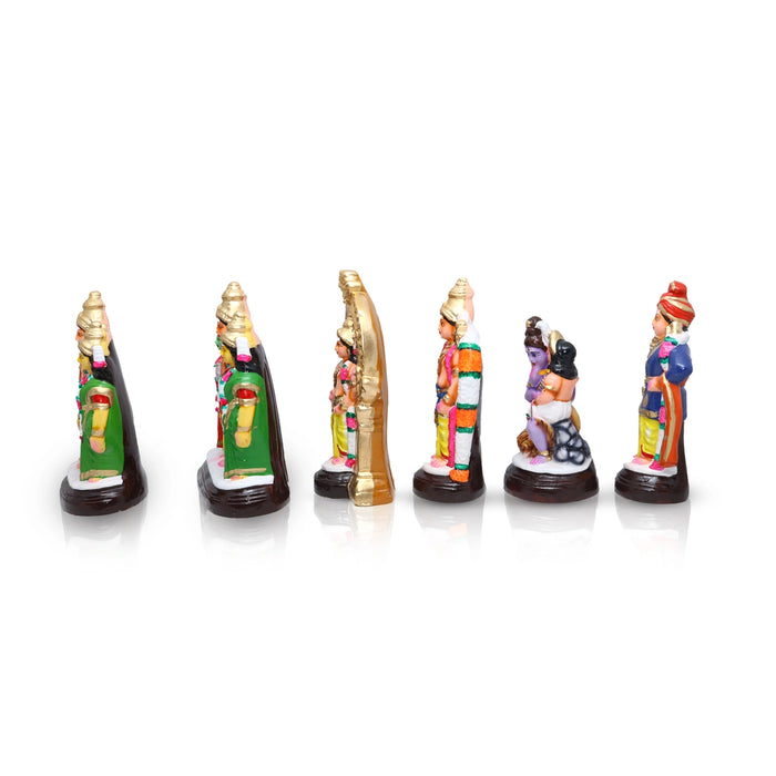 Murugan Arupadai Veedu Clay Golu Bommai Set - 10 x 8 Inches | Giri Golu Doll/ Navaratri Golu Bomma/Gombe/Bommai - Clay Kolu Bommai