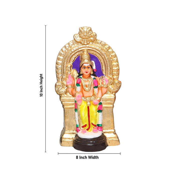 Murugan Arupadai Veedu Clay Golu Bommai Set - 10 x 8 Inches | Giri Golu Doll/ Navaratri Golu Bomma/Gombe/Bommai - Clay Kolu Bommai