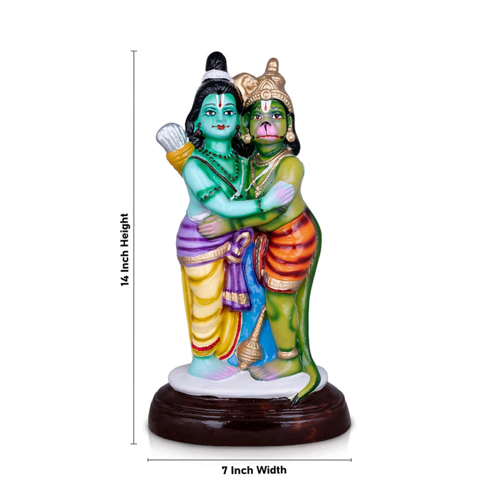 Ramar Anjaneyar paper Mache Golu Bommai - 14 x 7 Inches | Giri Golu doll/ Navaratri Dasara Bomma/ Gombe