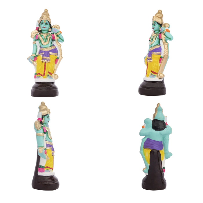 Ramar Clay Golu Bommai Set - 9 x 3.5 Inches | Giri Golu Doll/ Navaratri Golu Bomma/Gombe/Bommai - Clay Kolu Bommai