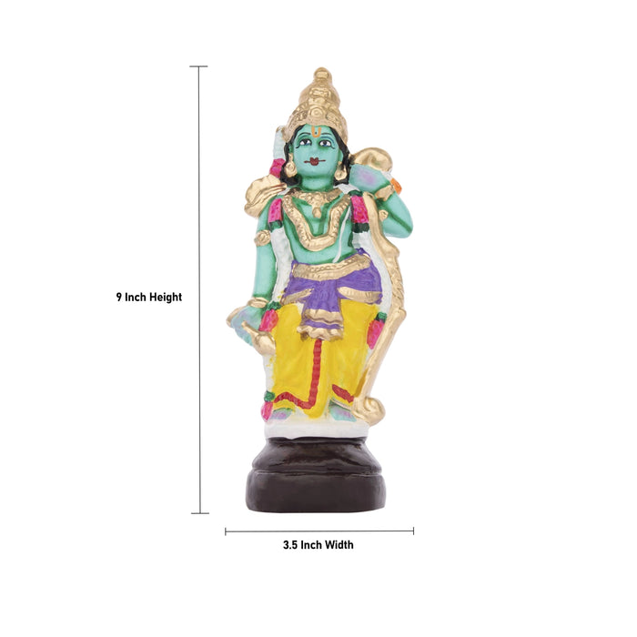 Ramar Clay Golu Bommai Set - 9 x 3.5 Inches | Giri Golu Doll/ Navaratri Golu Bomma/Gombe/Bommai - Clay Kolu Bommai