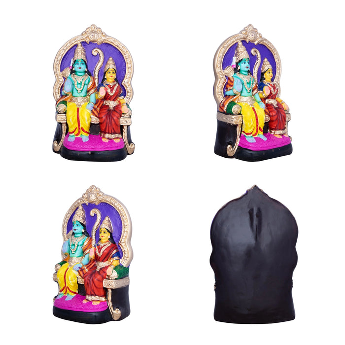 Ramar Pattabhishekam Paper Mache Golu Bommai Set - 12 x 7.5 Inches | 6 Pcs/ Giri Golu Doll/Navaratri Gombe