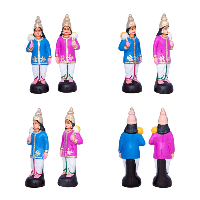 Ramar Pattabhishekam Paper Mache Golu Bommai Set - 12 x 7.5 Inches | 6 Pcs/ Giri Golu Doll/Navaratri Gombe