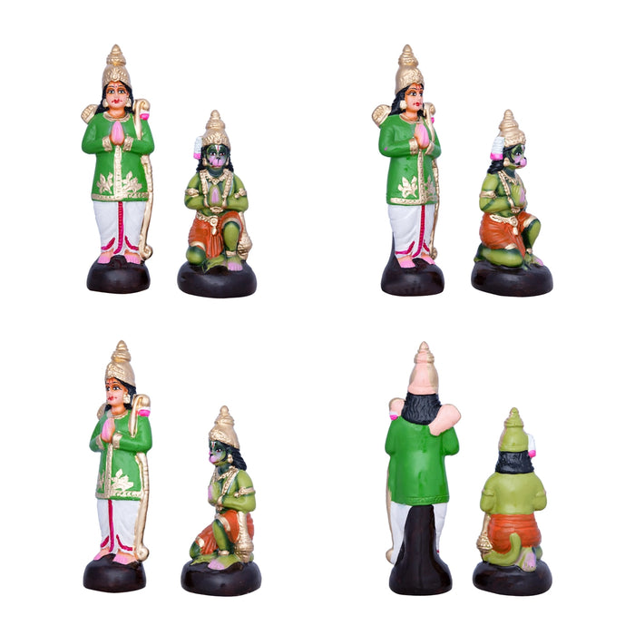 Ramar Pattabhishekam Paper Mache Golu Bommai Set - 12 x 7.5 Inches | 6 Pcs/ Giri Golu Doll/Navaratri Gombe
