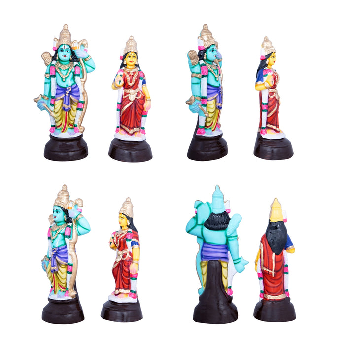 Ramar Paper Mache Golu Bommai Set - 14 x 6 Inches | Giri Golu Doll/ Navaratri Golu Bomma/Gombe/Bommai