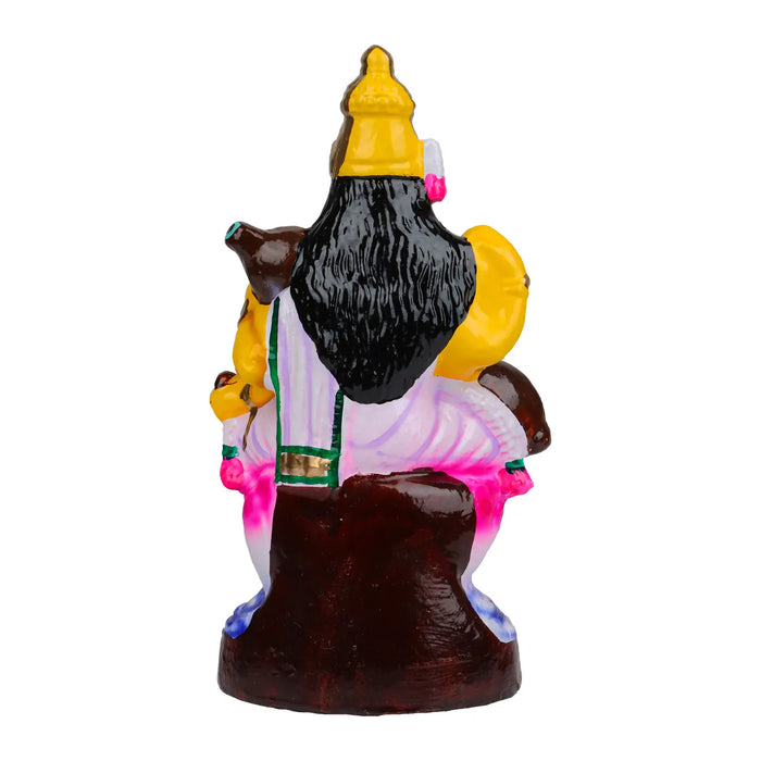 Saraswati Clay Golu Bommai - 10 inches / Golu Doll / Navaratri Golu Bomma / Gombe / Bommalu - Clay Kolu Bommai