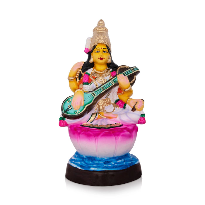 Saraswati Paper Mache Golu Bommai - 13 x 8 Inches | Giri Golu Doll/ Navaratri Golu Bomma/Gombe/Bommai