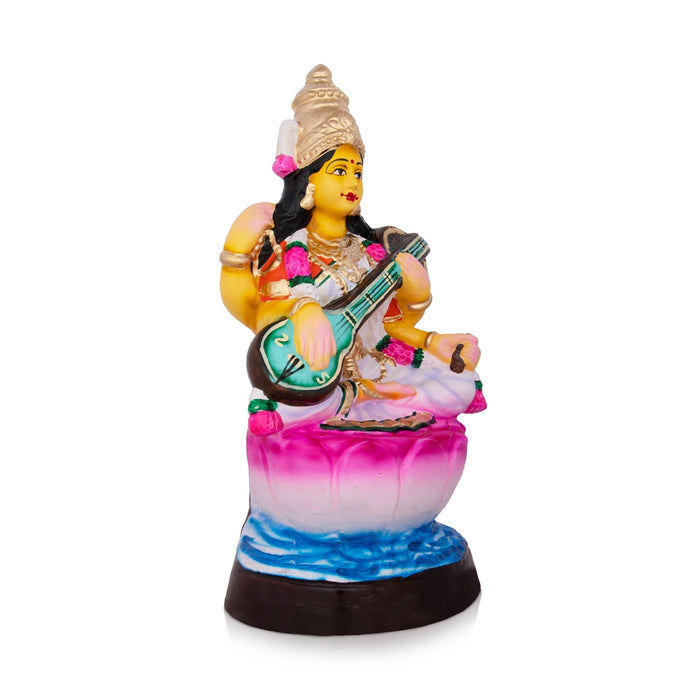 Saraswati Paper Mache Golu Bommai - 13 x 8 Inches | Giri Golu Doll/ Navaratri Golu Bomma/Gombe/Bommai