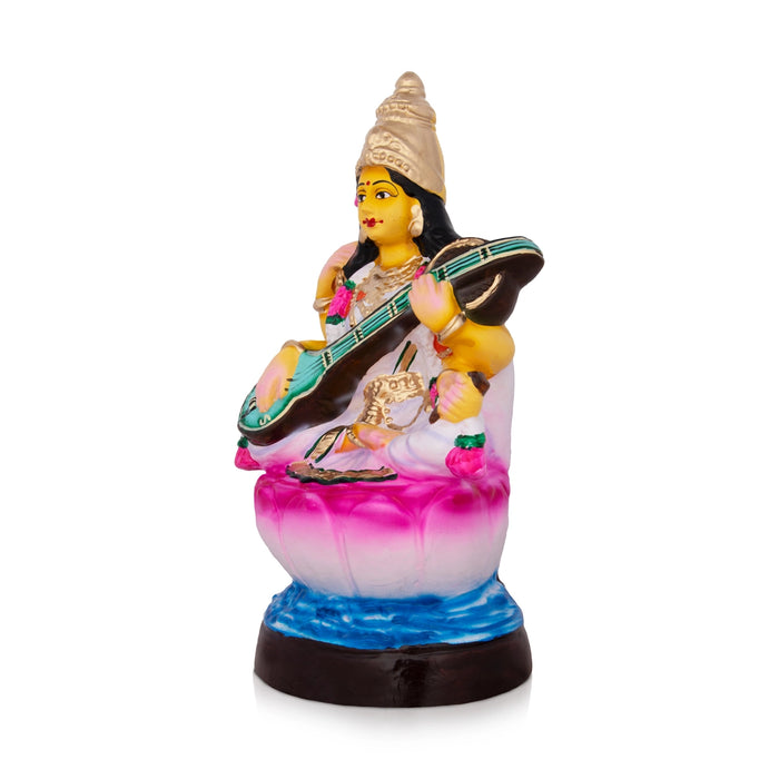 Saraswati Paper Mache Golu Bommai - 13 x 8 Inches | Giri Golu Doll/ Navaratri Golu Bomma/Gombe/Bommai