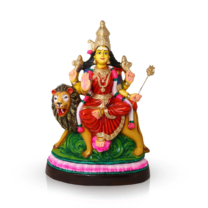 Simhavahini Durga Paper Mache Golu Bommai - 20 x 14 Inches | Giri Golu Doll/ Navaratri Golu Bomma/Gombe/Bommai