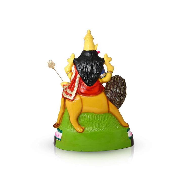 Simhavahini Durga Paper Mache Golu Bommai - 20 x 14 Inches | Giri Golu Doll/ Navaratri Golu Bomma/Gombe/Bommai