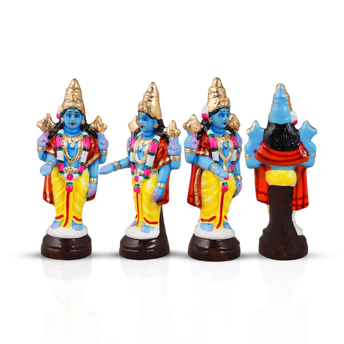 Srinivasa Kalyanam Paper Mache Golu Bommai Set - 10 x 4 Inches | Giri Golu Doll/ Navaratri Golu Bomma/Gombe - Paper Mache Kolu Bommai