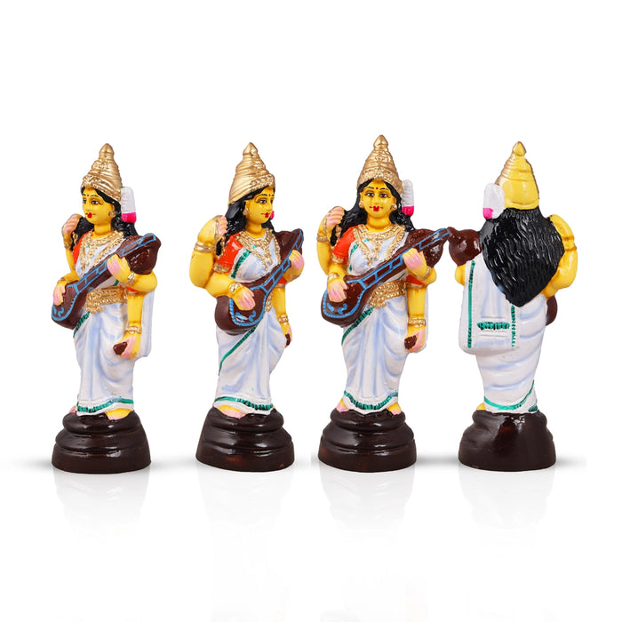 Srinivasa Kalyanam Paper Mache Golu Bommai Set - 10 x 4 Inches | Giri Golu Doll/ Navaratri Golu Bomma/Gombe - Paper Mache Kolu Bommai