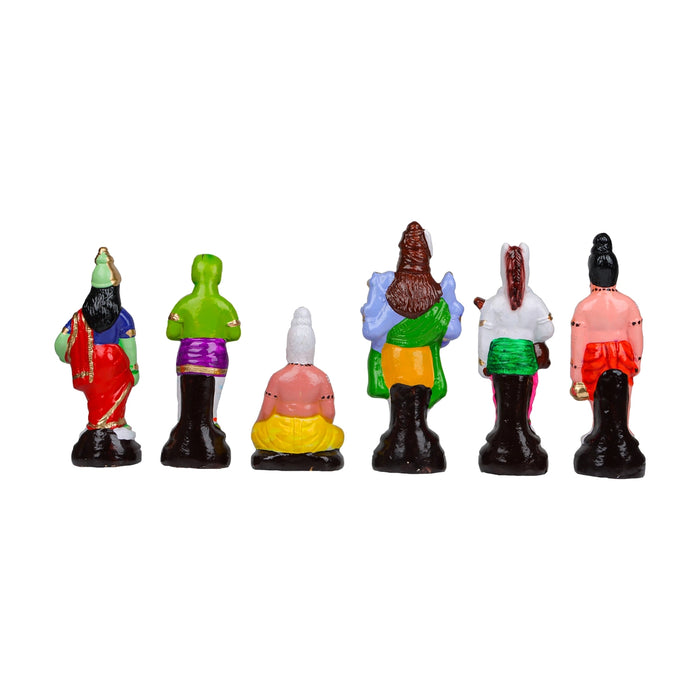 Srinivasa Kalyanam Clay Golu Bommai Set - 10 x 7 Inches | Giri Golu Doll/ Navaratri Golu Bomma/Gombe/Bommai - Clay Kolu Bommai