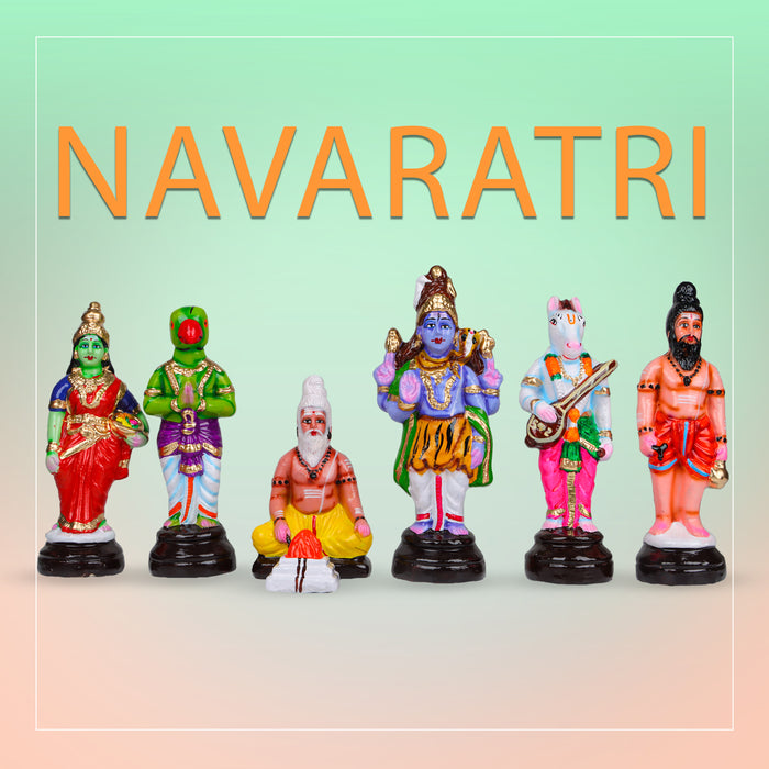 Srinivasa Kalyanam Clay Golu Bommai Set - 10 x 7 Inches | Giri Golu Doll/ Navaratri Golu Bomma/Gombe/Bommai - Clay Kolu Bommai