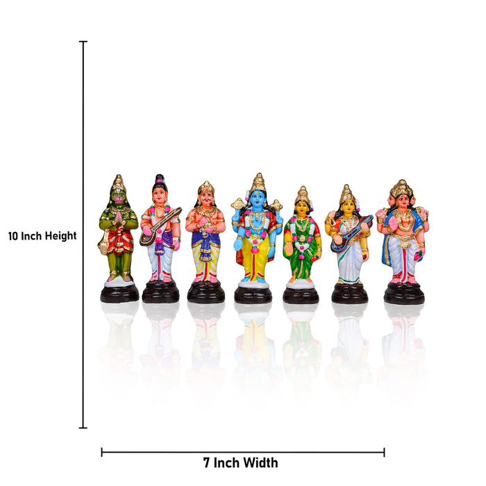 Srinivasa Kalyanam Clay Golu Bommai Set - 10 x 7 Inches | Giri Golu Doll/ Navaratri Golu Bomma/Gombe/Bommai - Clay Kolu Bommai