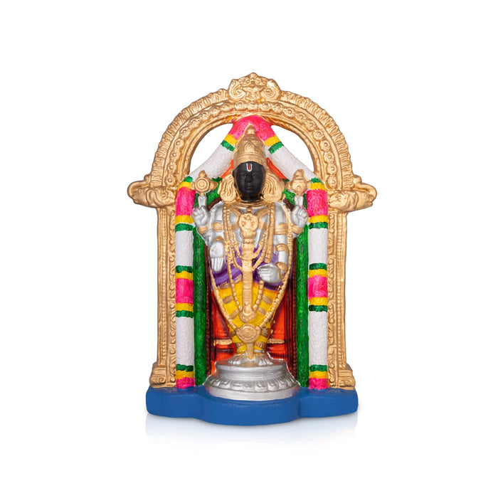 Uppiliyappan Clay Golu bommai Set - 16 x 11.5 Inches | 3 Pcs/ Giri Golu Doll/ Navaratri Golu Bomma/ Gombe/ Bommai