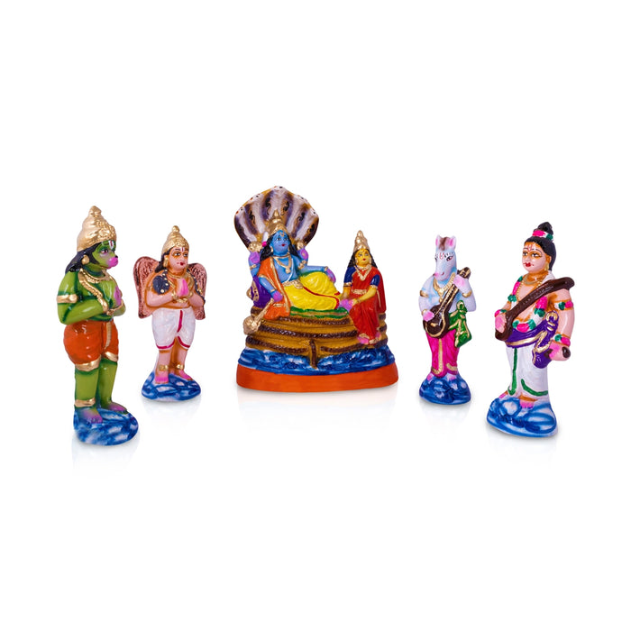 Vaikundam Paper Mache Golu Bommai Set - 9 x 8 Inches | Giri Golu Doll/ Navaratri Golu Bomma/ Bommalu