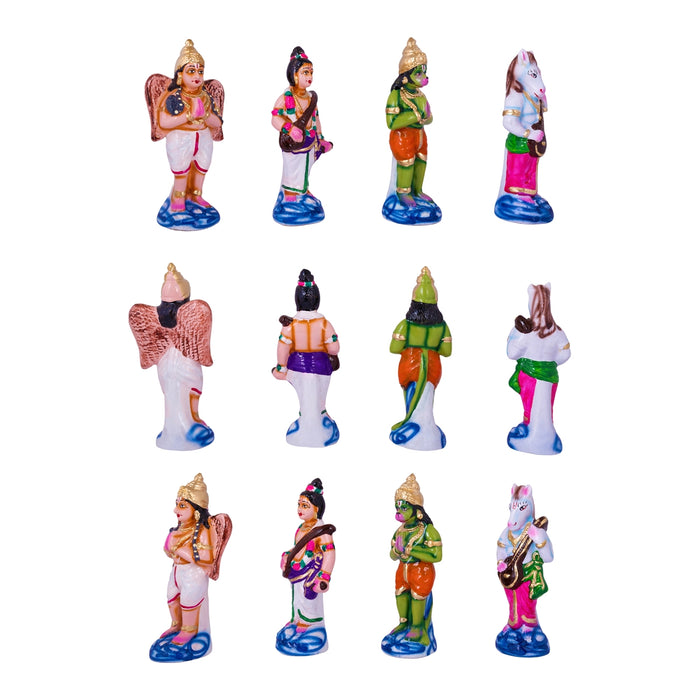 Vaikundam Paper Mache Golu Bommai Set - 9 x 8 Inches | Giri Golu Doll/ Navaratri Golu Bomma/ Bommalu