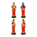 Tulasi Maadam Clay Golu Bommai Set - 6 x 2.5 Inches | Giri Golu Doll/ Navaratri Golu Bomma/Gombe/Bommai - Clay Kolu Bommai