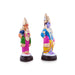 Vitthal Rukmini Clay Golu Bommai Pair - 10 x 3.5 Inches | Giri Golu Doll/ Navaratri Golu Bomma/Gombe/Bommai - Clay Kolu Bommai