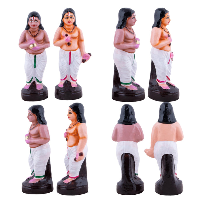 Vitthal Pandurangan Bhajan Clay Golu Bommai Set - 9.5 x 3.5 Inches | Giri Golu Doll/Navaratri Golu Bomma/Gombe - Clay Kolu Bommai