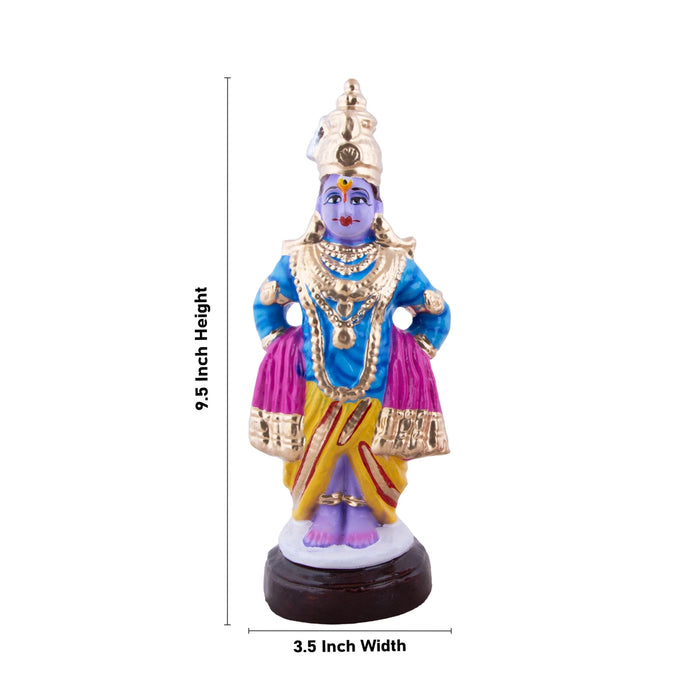 Vitthal Pandurangan Bhajan Clay Golu Bommai Set - 9.5 x 3.5 Inches | Giri Golu Doll/Navaratri Golu Bomma/Gombe - Clay Kolu Bommai